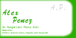 alex pencz business card